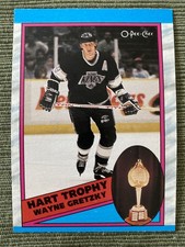 1989 Wayne Gretzky O-Pee-Chee Hart Trophy Los Angeles Kings NHL #320