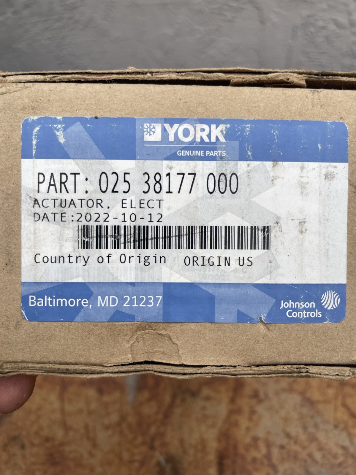 York Part YP 02538177000