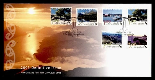 DR WHO 2003 NEW ZEALAND FDC LANDSCAPE COMBO $5 M79751