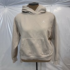 Jordan Brooklyn Fleece Hoodie Sweatshirt Youth XL Light Beige Jumpman D292-XAE