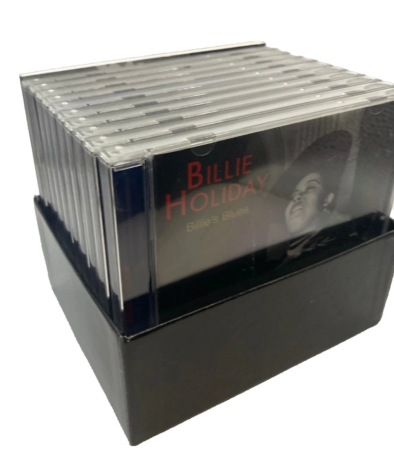 Billie Holiday Portrait edición dorada de 24 quilates juego de caja de 10 CD con libro - RARO Foto 2 de 4