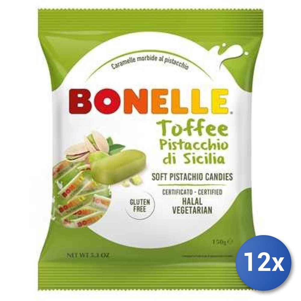 Fida Bonelle Pistachio Toffee Candies 12x Multipack 150