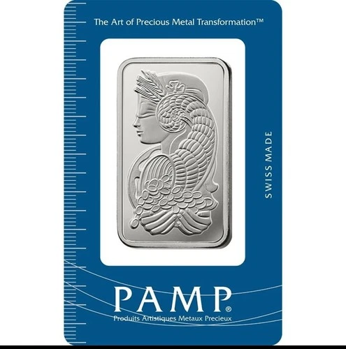 1 oz Pamp Suisse Lady Fortuna .999 Fine Silver Bar - In Assay Card - In Stock