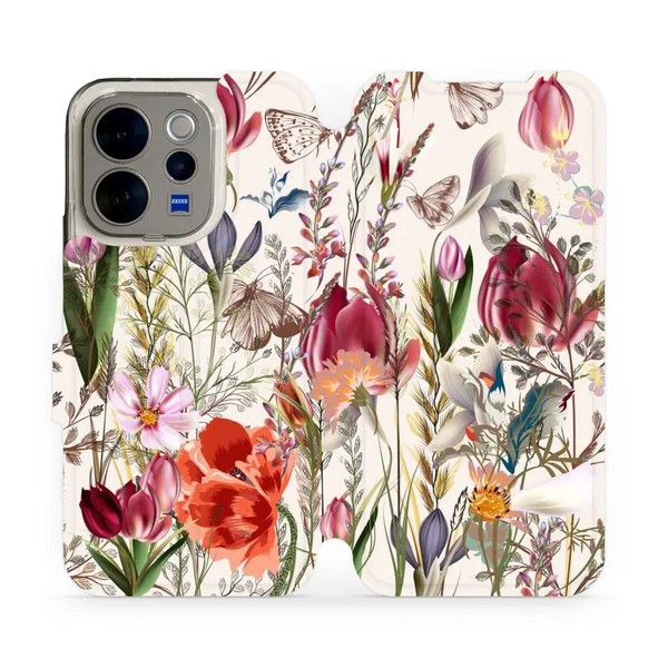 HandyhüLle Mit Klappe FüR Vivo V70 5G Mobiwear Case Flip Cover Etui Blumenstrauß-image
