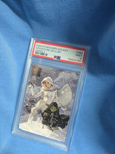 Star Wars Galaxy Yoda & Snowbunny Padme Ilum Card #384 Topps 2009 Mint PSA 9 