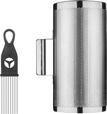 - Metal Guiro Instrument, 12" X 6" Stainless Steel Guiro Shaker with Scraper Lat