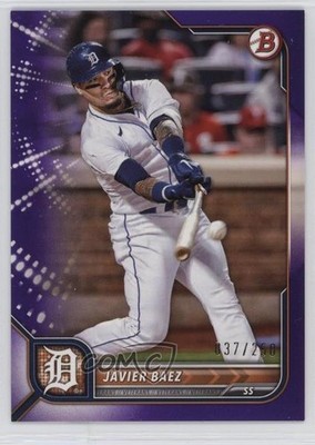 2022 Bowman Purple Border 37/250 Javier Baez #99 0q3