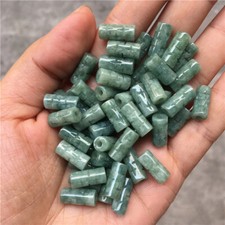 30pcs Natural Grade A Jade Jadeite Tube Beads 13mm Loose Bead Jewelry