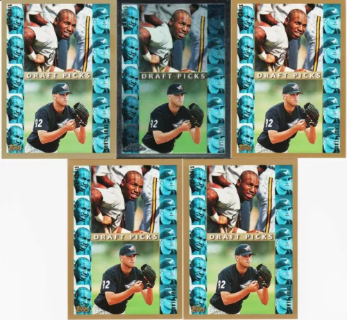 TROY GLAUS 5 CARD RC LOT 1998 TOPPS ROOKIE # 492 TOPPS CHROME # 492 DRAFT PICKS