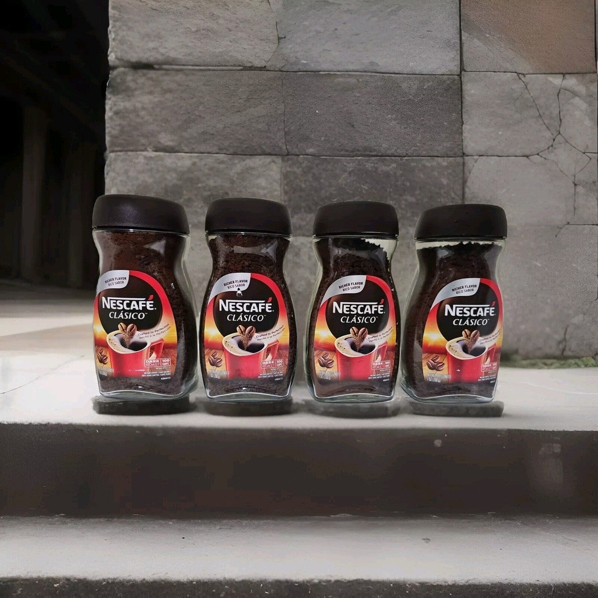 Nescafé Clasico, Dark Roast Instant Coffee, 7 oz Ea.(4 Nescafé Clasico, Dark Roast Instant Coffee, 7 oz Ea.(4