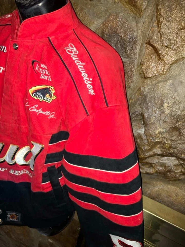 Chaqueta De Colección NASCAR Jeff Hamilton Dale Earnhardt Jr Budweiser Racing Talla L Foto 4 de 4