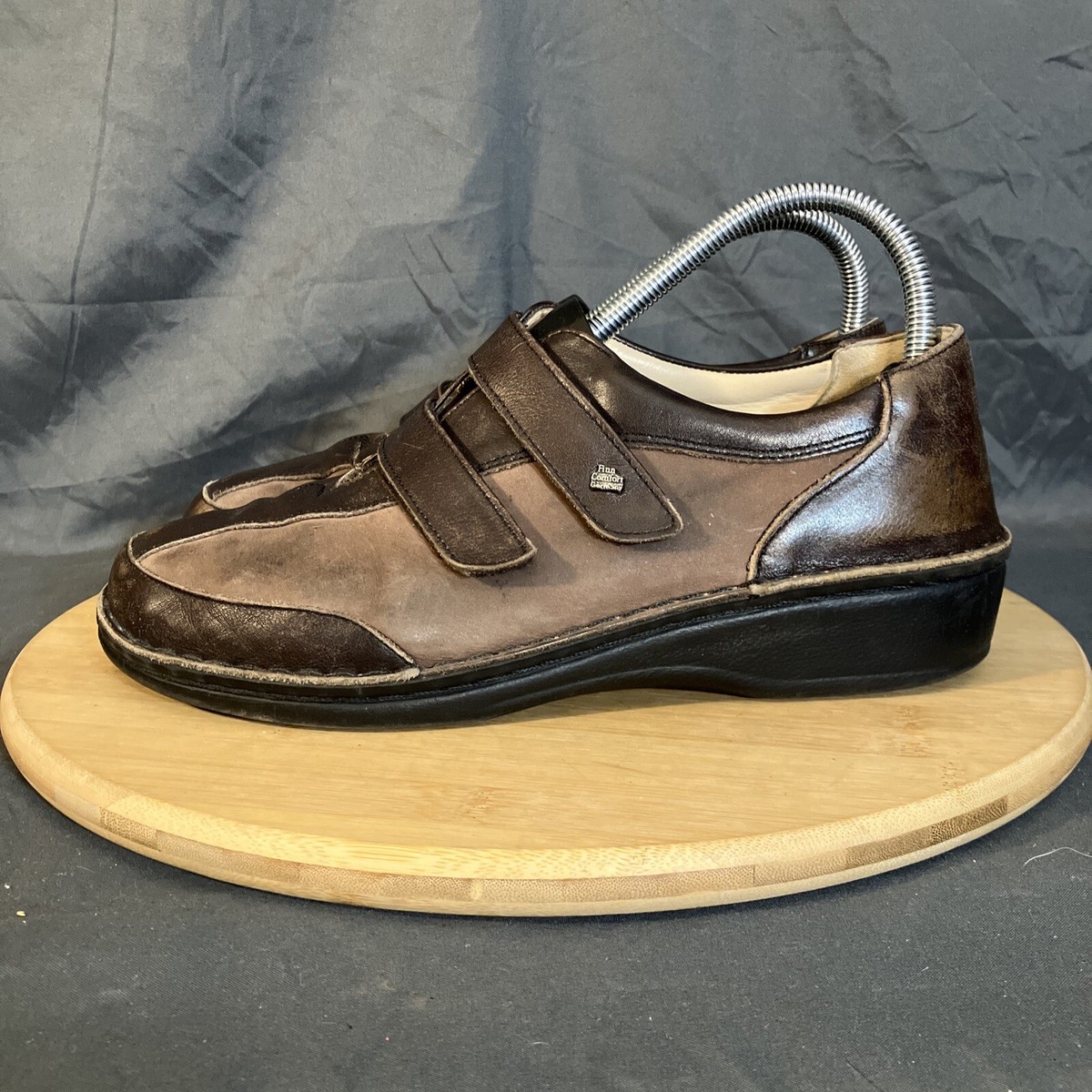 FINN COMFORT Women's 9/40 Brown Cloud Hook and Loop Loafer Shoes