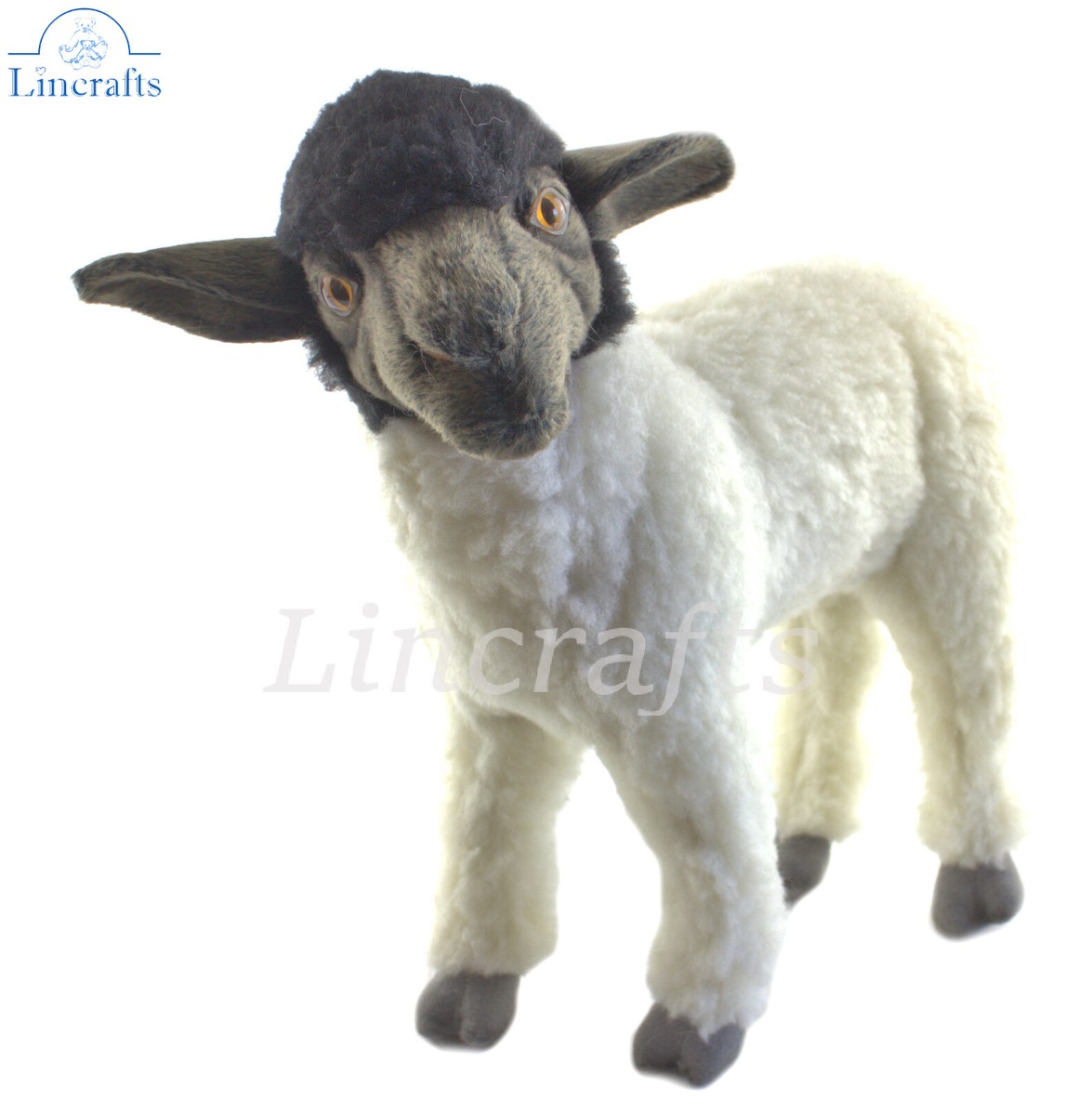 Hansa Standing Suffolk Sheep 7822 Soft Toy Sold Lamb by Lincrafts