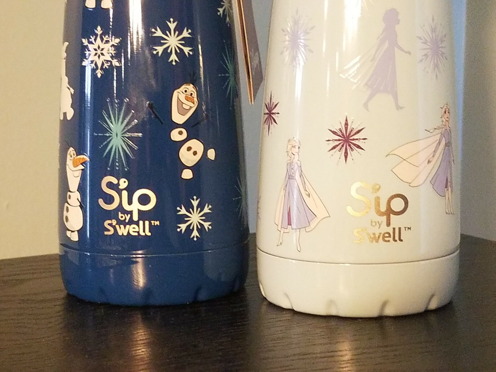 2 count Sip by S'well Frozen II Stainless Steel Water Bottles Anna Olaf NEW NWT