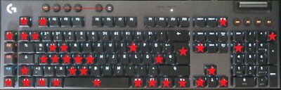 Ersatz-Tasten für Logitech G915 & G815 Gaming Tastatur. Original Key Caps