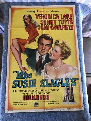 MISS SUSIE SLAGLE'S 1946 ORIG. 1 SHEET MOVIE POSTER 27''x41'' (F/G-) VERONICA LAKE
