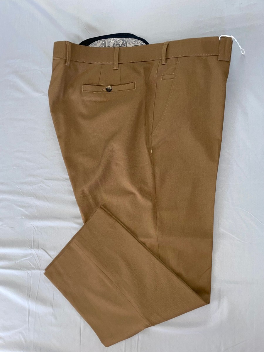 Meyer Roma Stretch Poly-Wool Dress Pants, Slacks. Brown, Men's 44X27. EUC!!