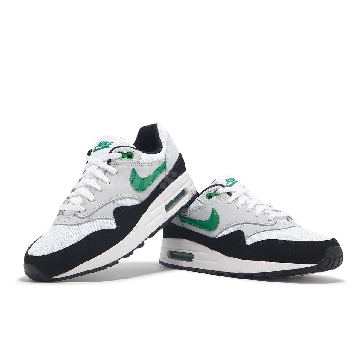 Nike Air Max 1 White Pure Platinum Stadium Green Kids Youth Casual