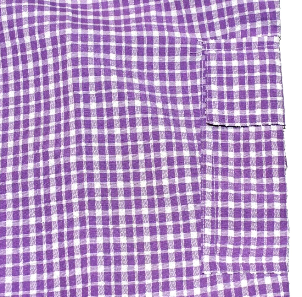 Брюки женские Nikki Capri эластичные на талию 16 фиолетовые клетчатые 100% полиэстер 5AC1 - Изображение 2 из 4