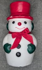 Vintage 12  Snowman Candle Large Christmas Holiday Antique 1980s