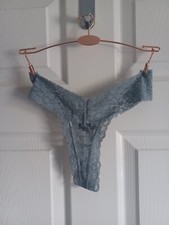Boux Avenue Lia Lacey Dove Thong UK 8 BNWT