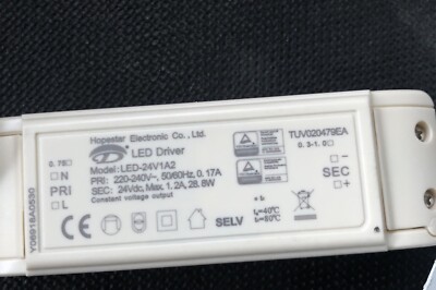 Hopestar LED-24V1A2 LED Treiber Trafo Ersatztrafo 24V 1.2A 28,8W LED Driver