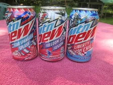 2024 MTN DEW Limited Red ,White, Blue Cans  FULL