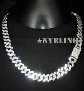 Collier de liaison de prong cubain de Miami / Bracelet plaqué or hommes glacé CZ Chaîne Hip Hop