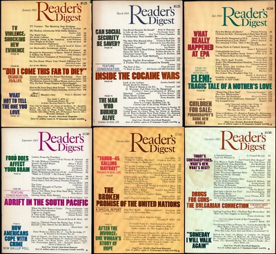 Vintage Reader's Digest 6 issues (1983) United Nations