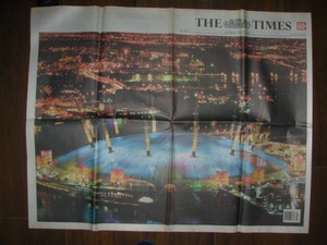 VINTAGE NEWSPAPER THE TIMES JANUARY 1st 2000 NEW  