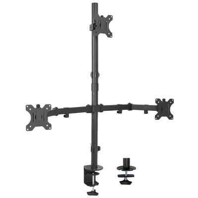 Triple LCD Monitor Desk Mount Stand Heavy Duty and Fully Adjustable, 3 Screen...