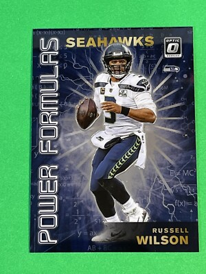 Russell Wilson insert 2019 Panini Optic Power Formula PF-8 Seahawks football