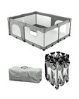 Foldable Baby Playpen with Non Removable Thick Mat,Collapsible Playpen for Ba...