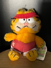 Vintage Garfield 9 Plush Jogger Dakin Arm Chair Athlete Orginal Paper Tag 1978