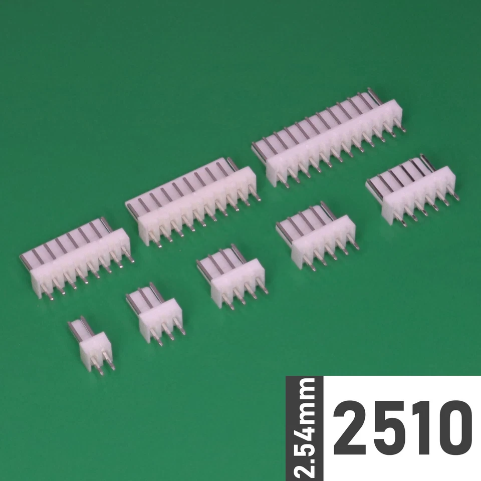 KF2510 2.54mm PCB Socket 2-20p Crimp Connector B2W (Molex KK 5051 / KK254 Style)