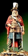 1/32 54mm Highland Warrior Figure Historical Miniature Collectible Model Unassem