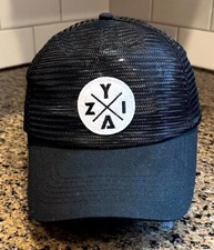 ZYIA Active Cap Men's One Size Black Patch Mesh Adjustable Snapback Baseball Hat