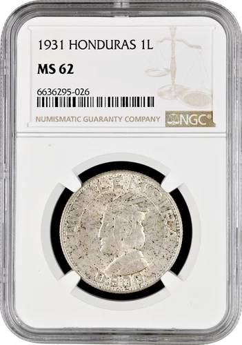 Honduras 1 lempira 1931, NGC MS62, "Republic of Honduras (1931 - 2019)"
