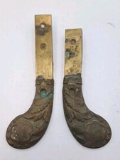 Antique Solid Brass Piano Foot Pedals Instrument Embossed Foot Organ