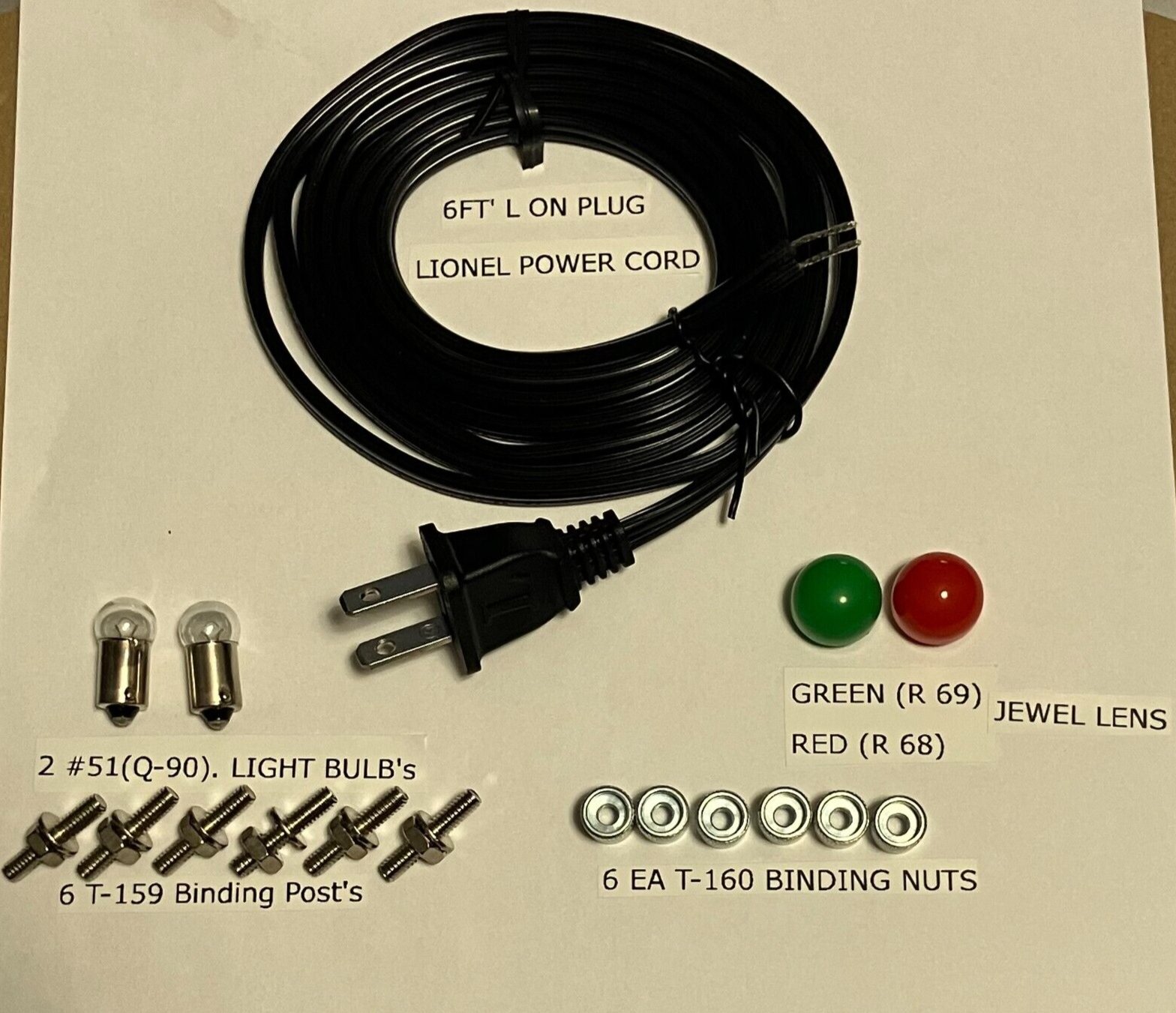 LIONEL TYPE R 100 WATT TRANSFORMER REPAIR KIT | eBay