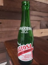 VINTAGE 1970 GAZZOSA 7OZ GREEN SODA POP BOTTLE ROOT BEER GREAT SHAPE & COLOR