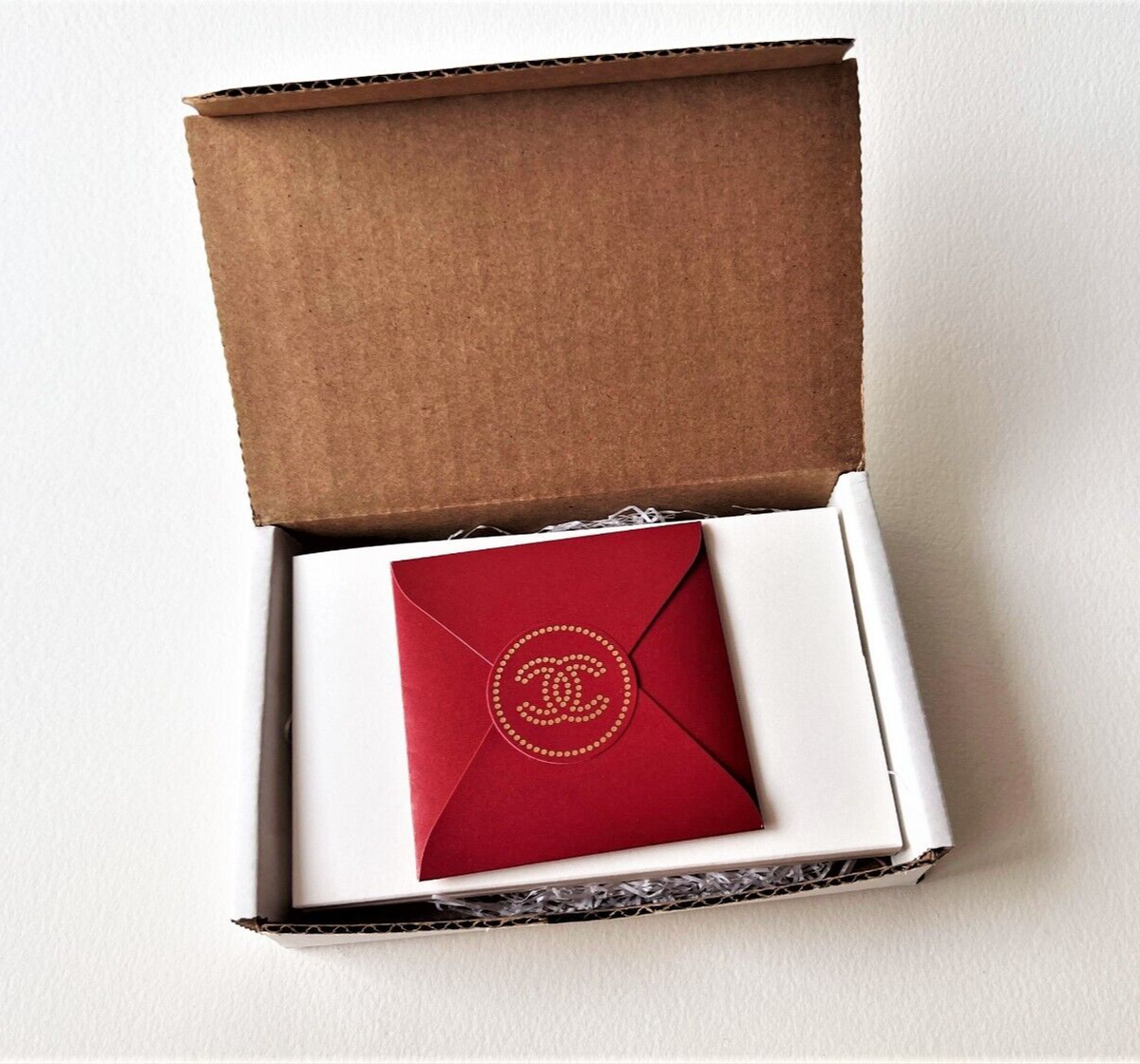 CHANEL Set of 6 Greeting Cards in folder, special holiday gift to