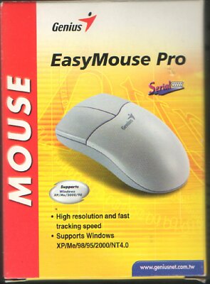 GENIUS mouse SERIALE db9-rs232 easy NUOVO pro 400-1800 dpi ITALIA neu serial