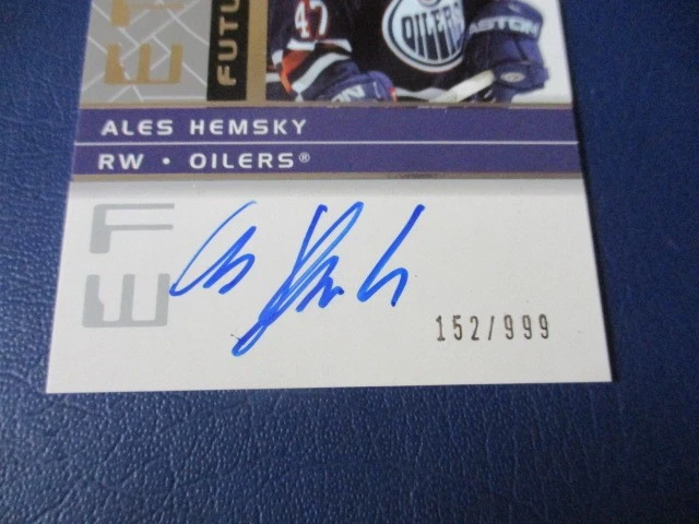2002-03 SP Authentic Ales Hemsky Rookie Auto RC Future Watch #/999 Oilers - Image 2 of 3