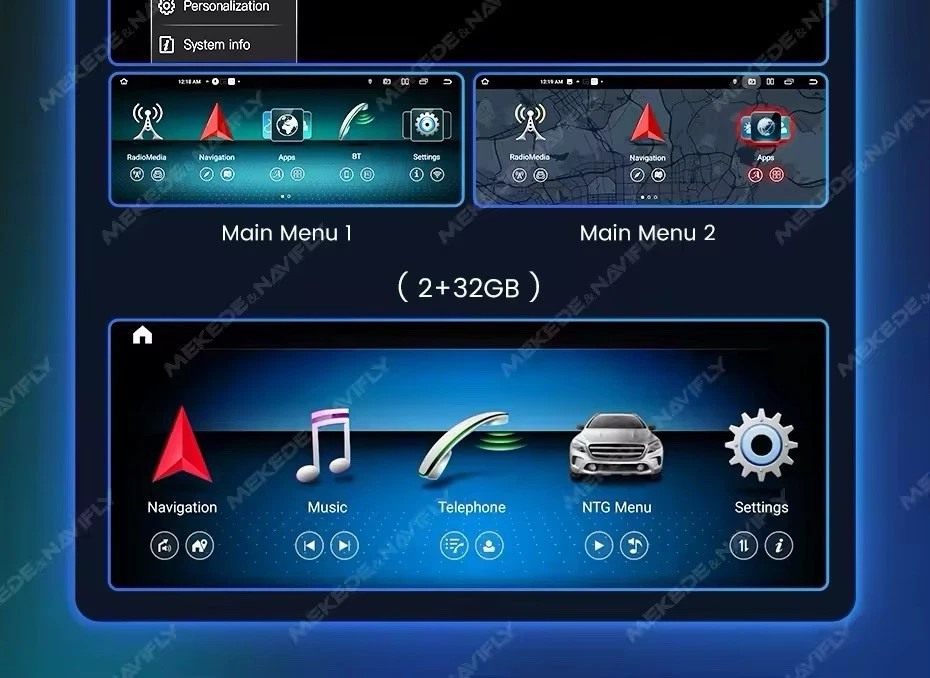 Autoradio Android Mercedes 4.5 Classe A W176 GLA X156 CLA C117 2G+64GB CarPlay - Immagine 4 di 4