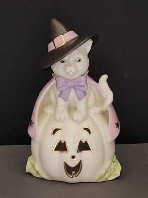 Lenox Hocus Pocus Witch Cat On Jack O Lantern Pumpkin Halloween Figurine 6''x3.5''