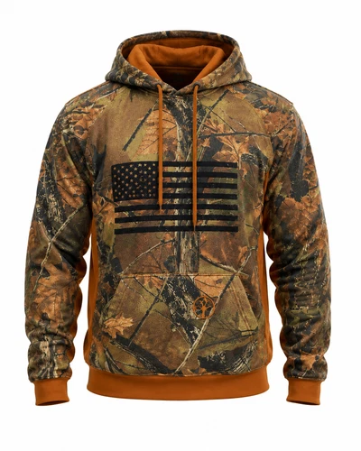 TrailCrest Hoodie PulloverSweatshirt Stylish Camo Jacket, Hunting - product listing photo