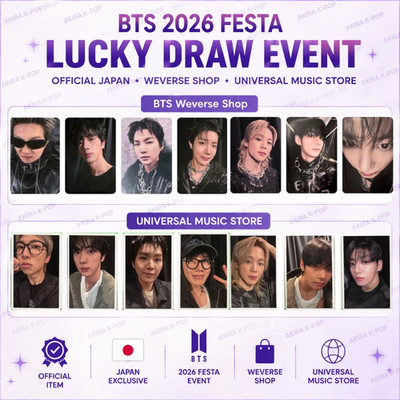 BTS 2026 FESTA LUCKY DRAW PHOTO CARD JAPAN weverse UNIVERSAL