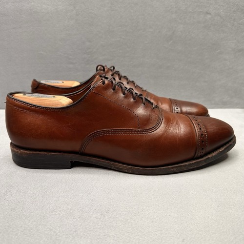 Allen Edmonds Fifth Avenue Mens Size 9.5 (D) Cap Toe Oxford Dark Chili Leather - Picture 1 of 9