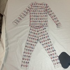 Girls Cuddl Duds Pajamas Medium Owl Print 2 Piece Set Long-Johns Warm